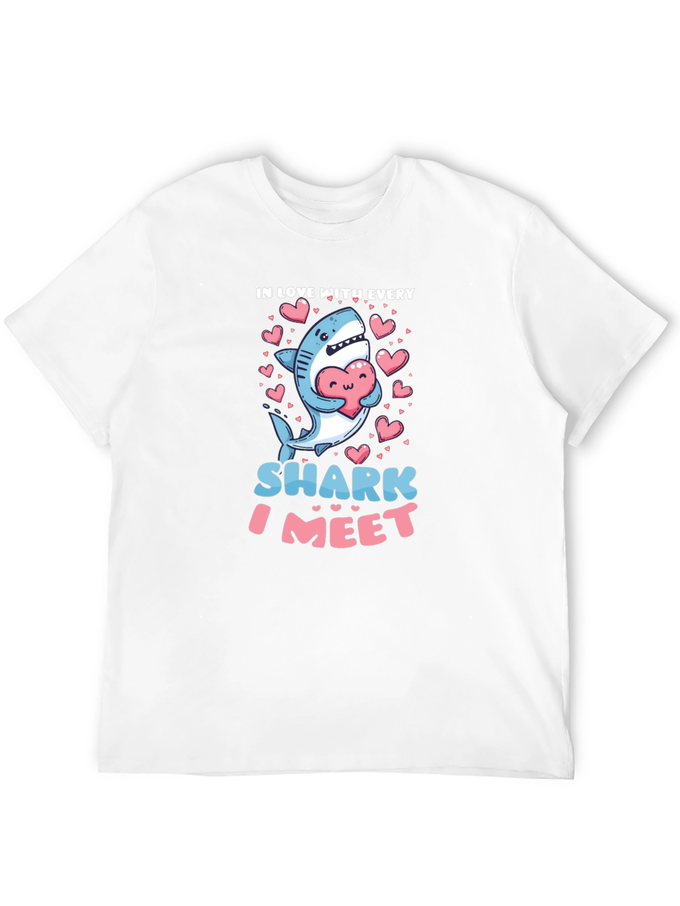 Cute Shark Valentines Day Graphic T-Shirt