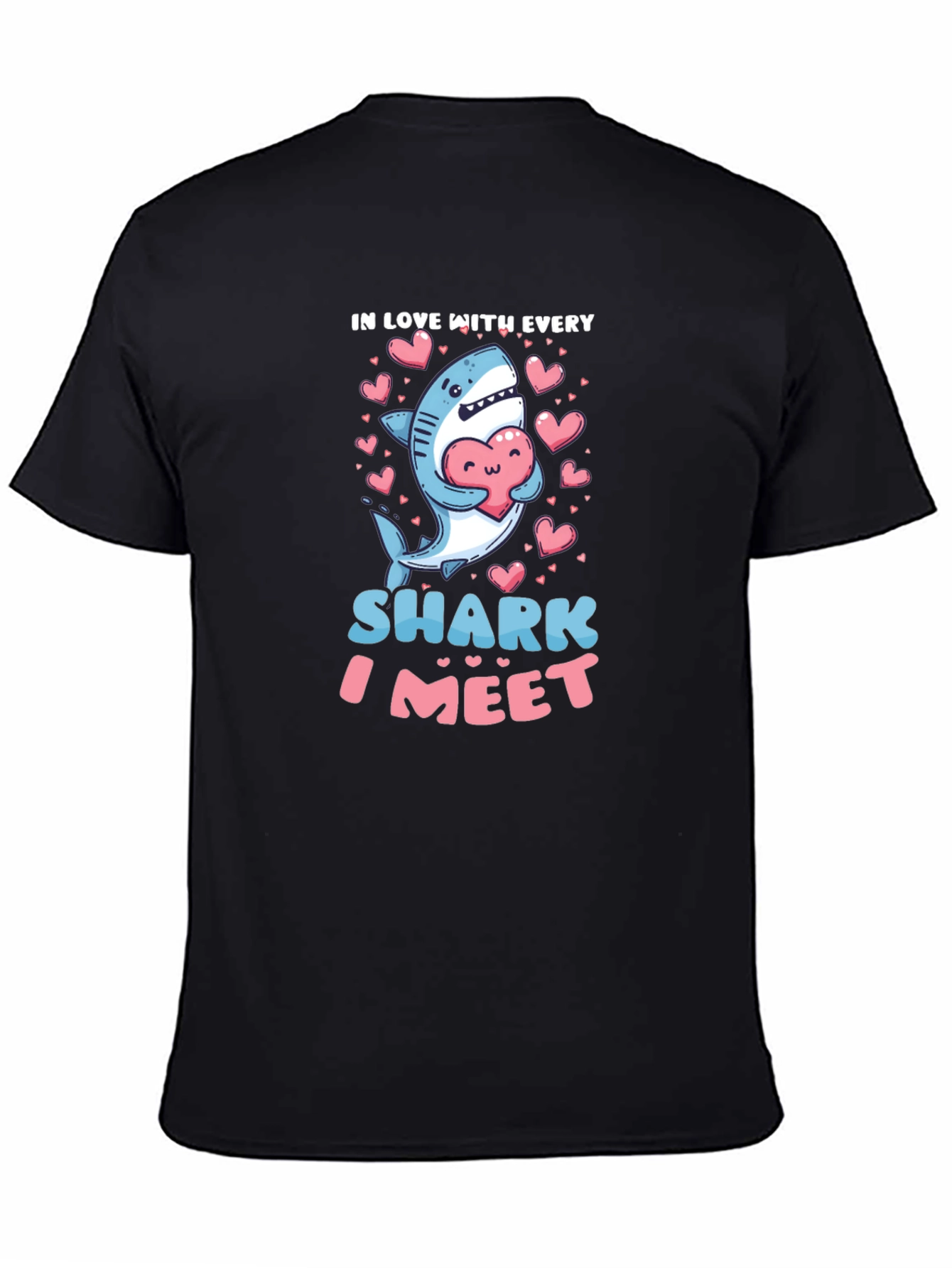 Cute Shark Valentines Day Graphic T-Shirt