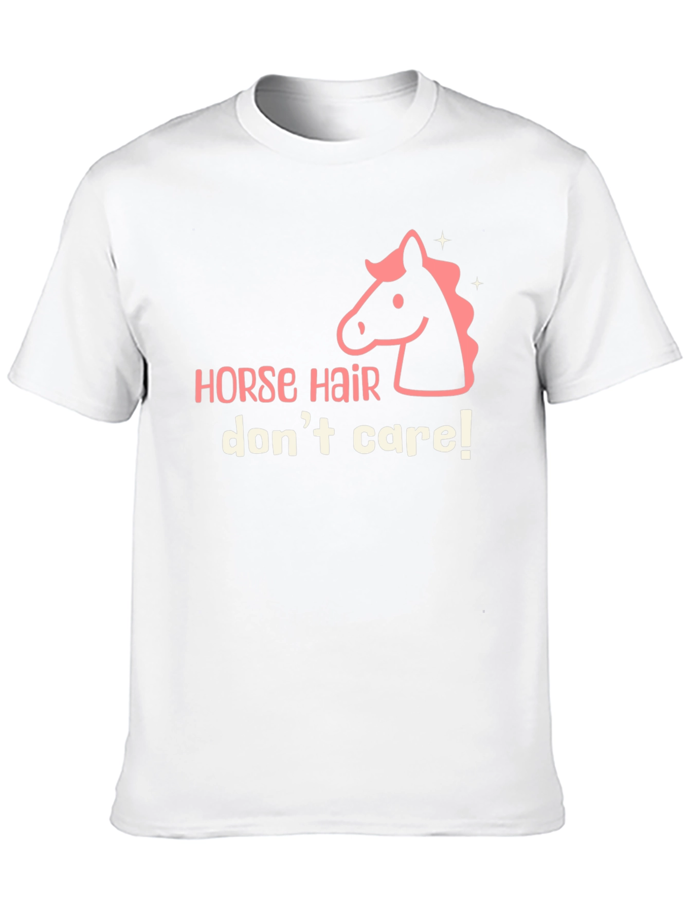 Horse Hair Dont Care Graphic Tee - Black