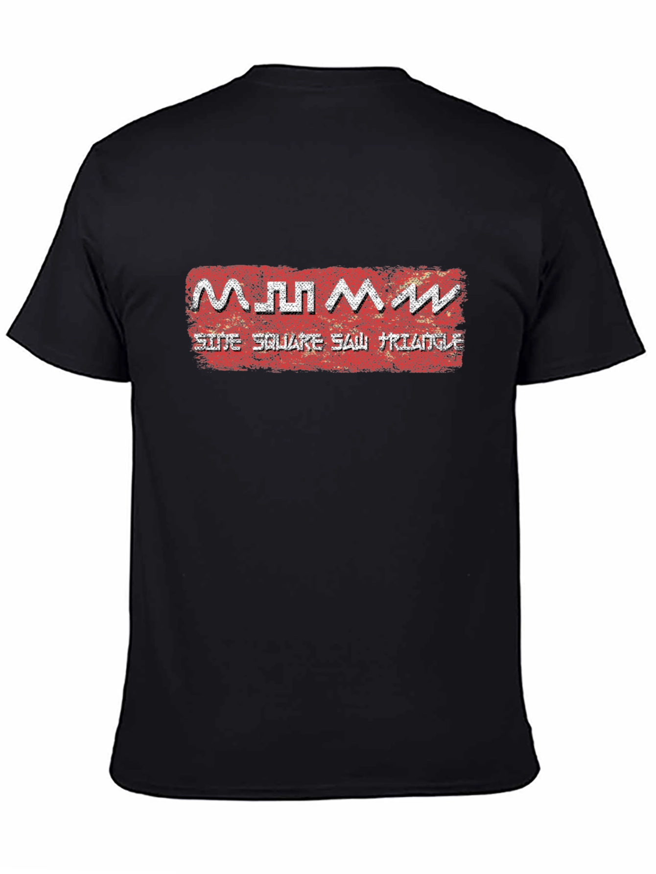 Sine Square Saw Triangle Black Graphic Tee