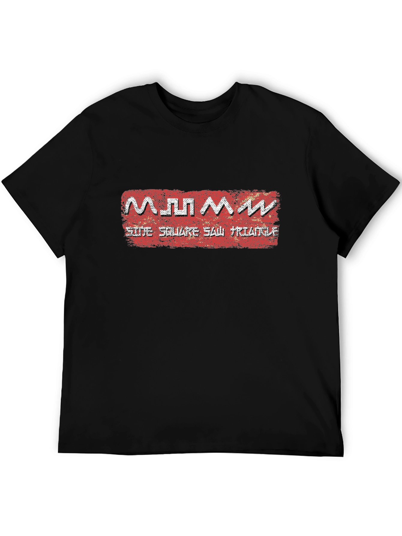 Sine Square Saw Triangle Black Graphic Tee
