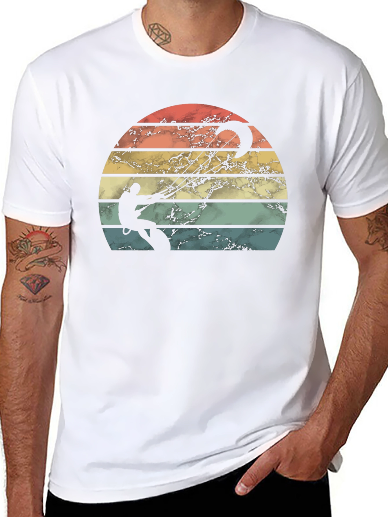 Retro Kitesurfing Sunset T-Shirt