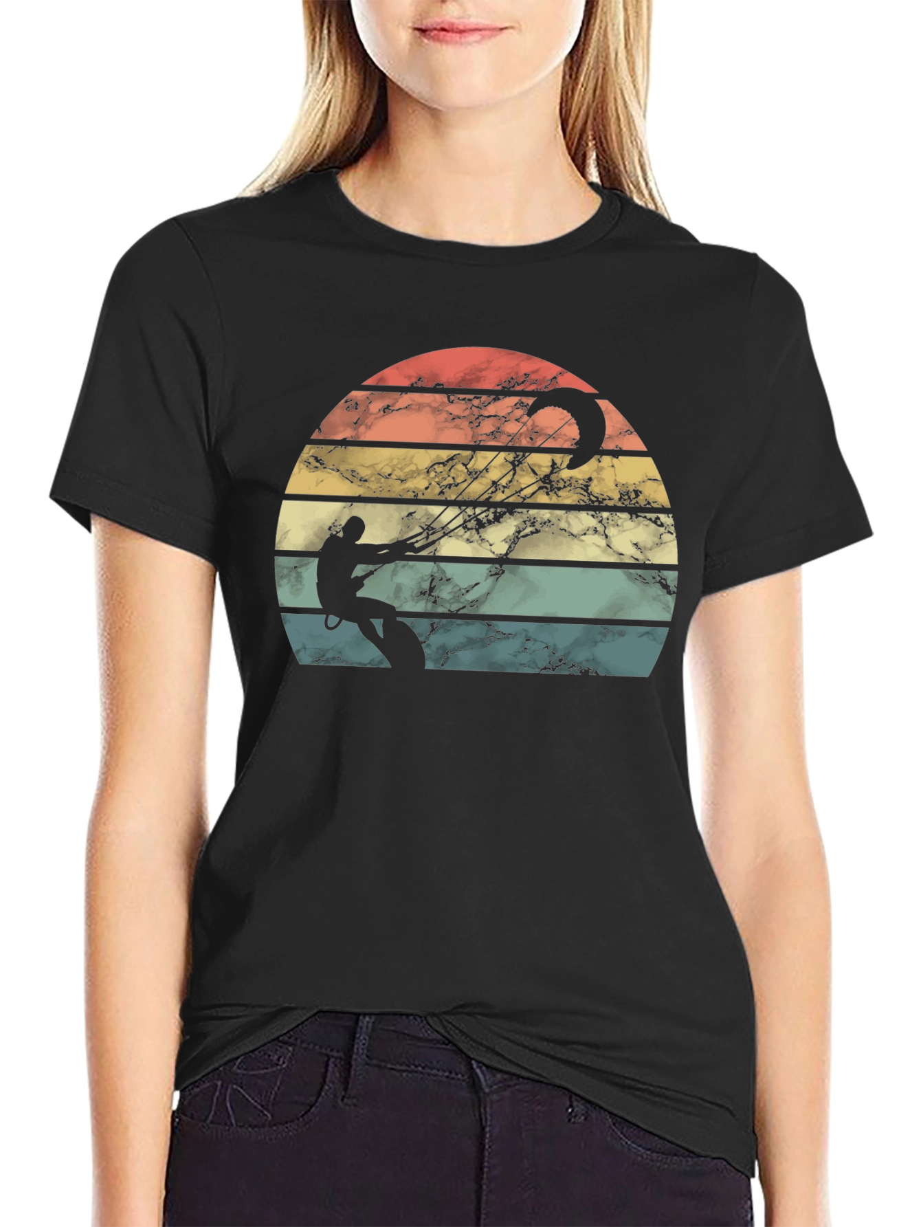 Retro Kitesurfing Sunset T-Shirt