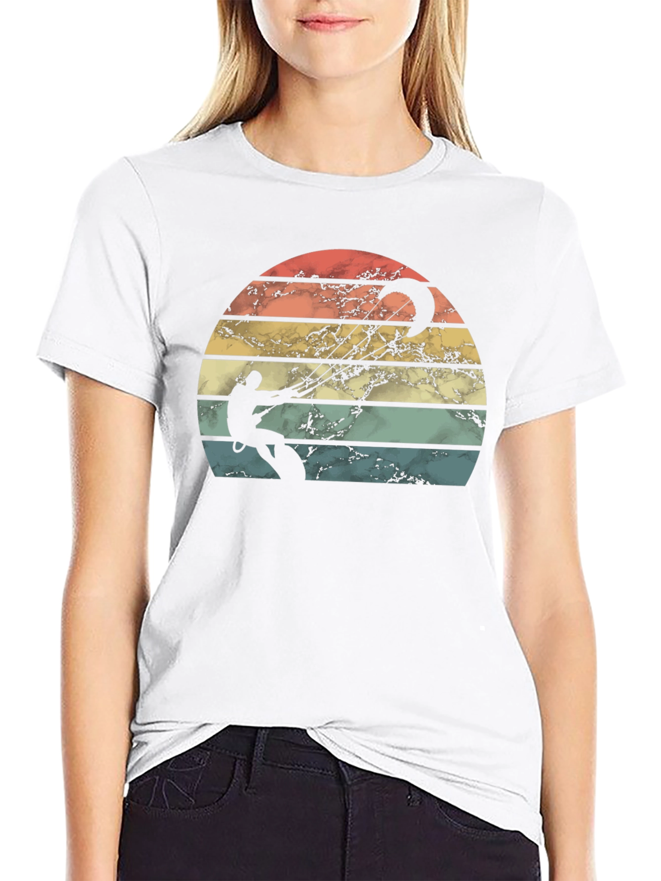Retro Kitesurfing Sunset T-Shirt