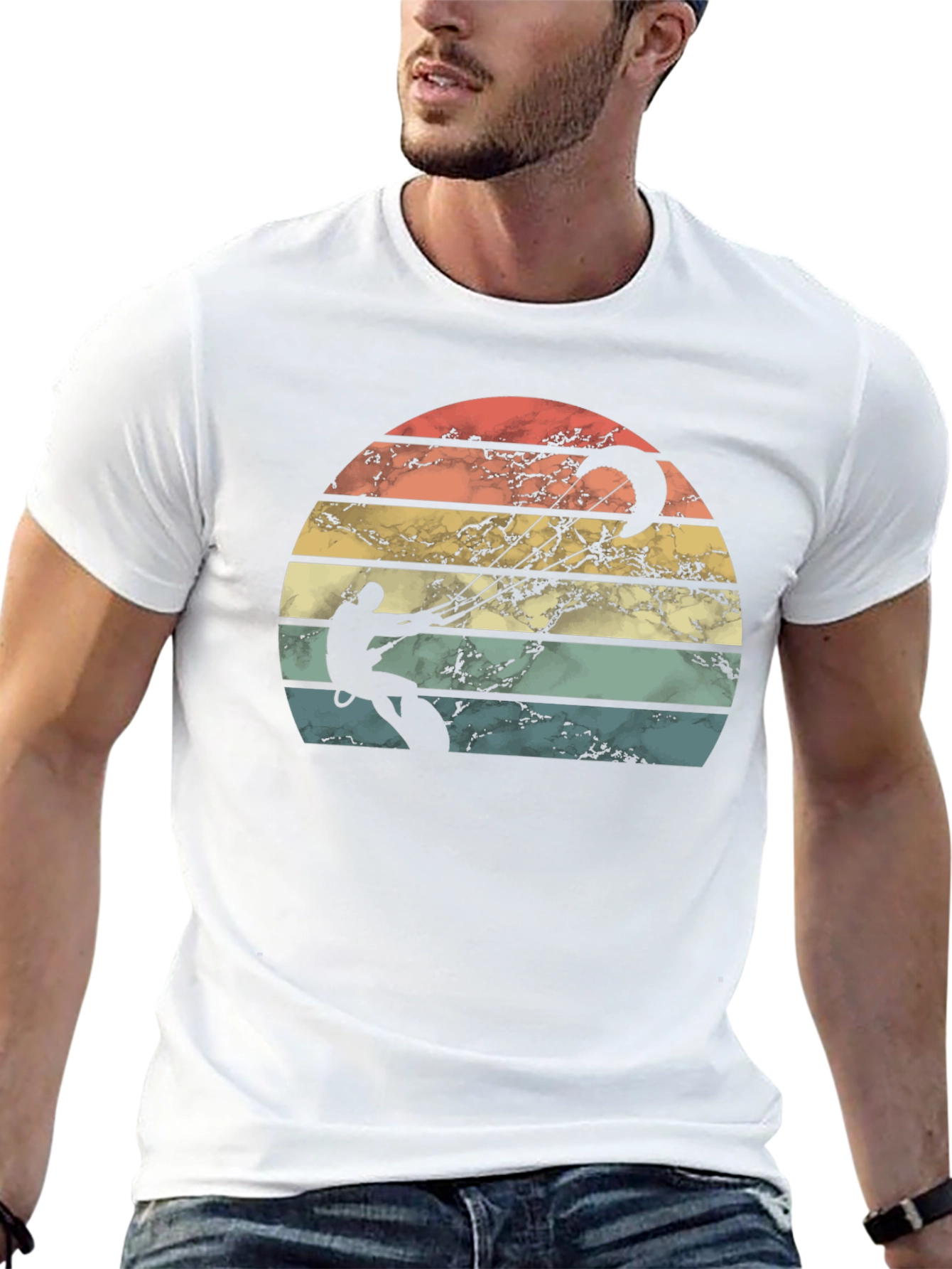 Retro Kitesurfing Sunset T-Shirt