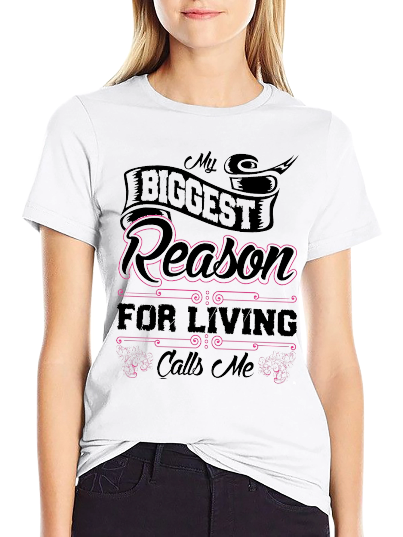 My Biggest Reason Black Graphic T-Shirt