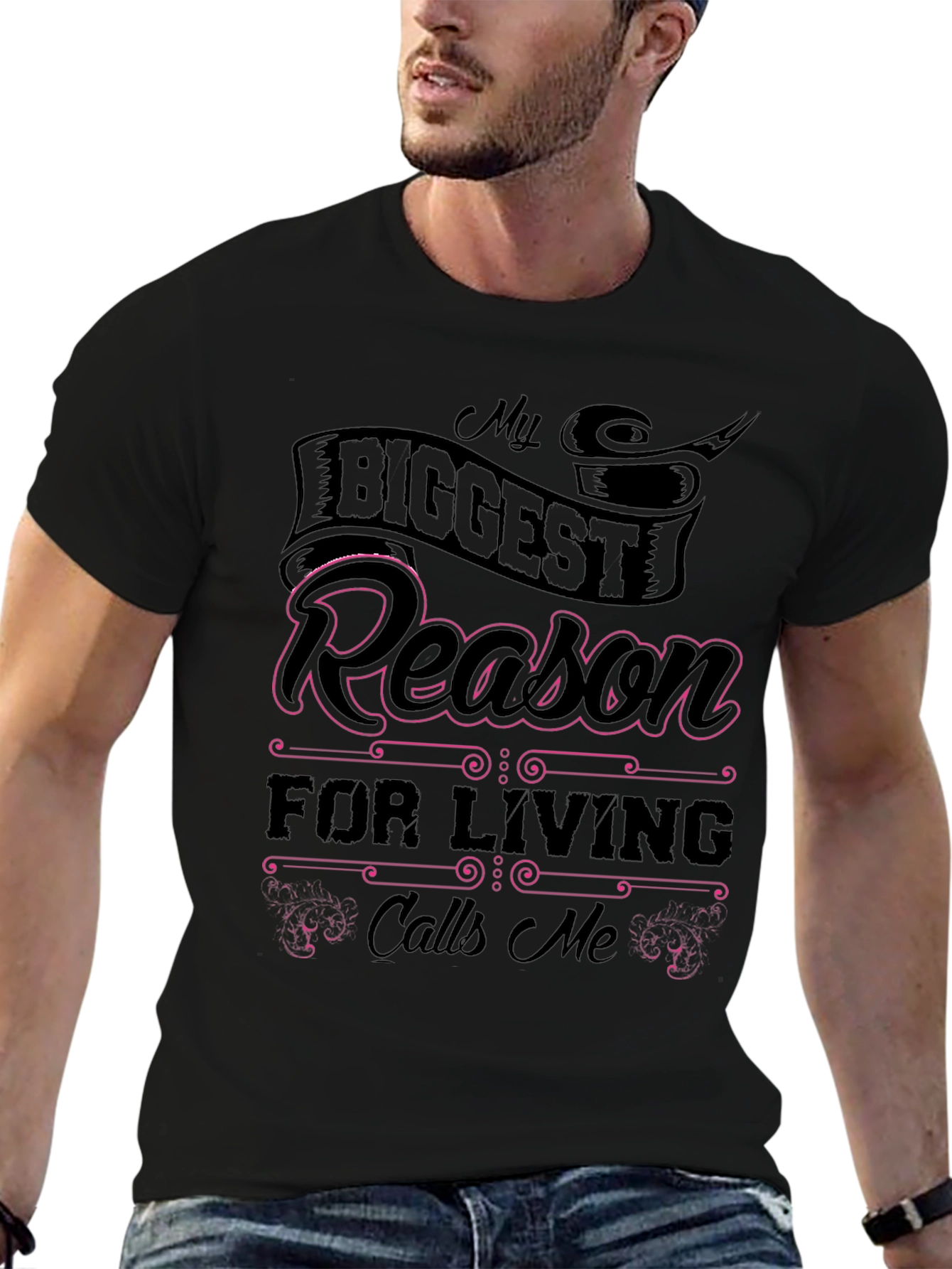 My Biggest Reason Black Graphic T-Shirt