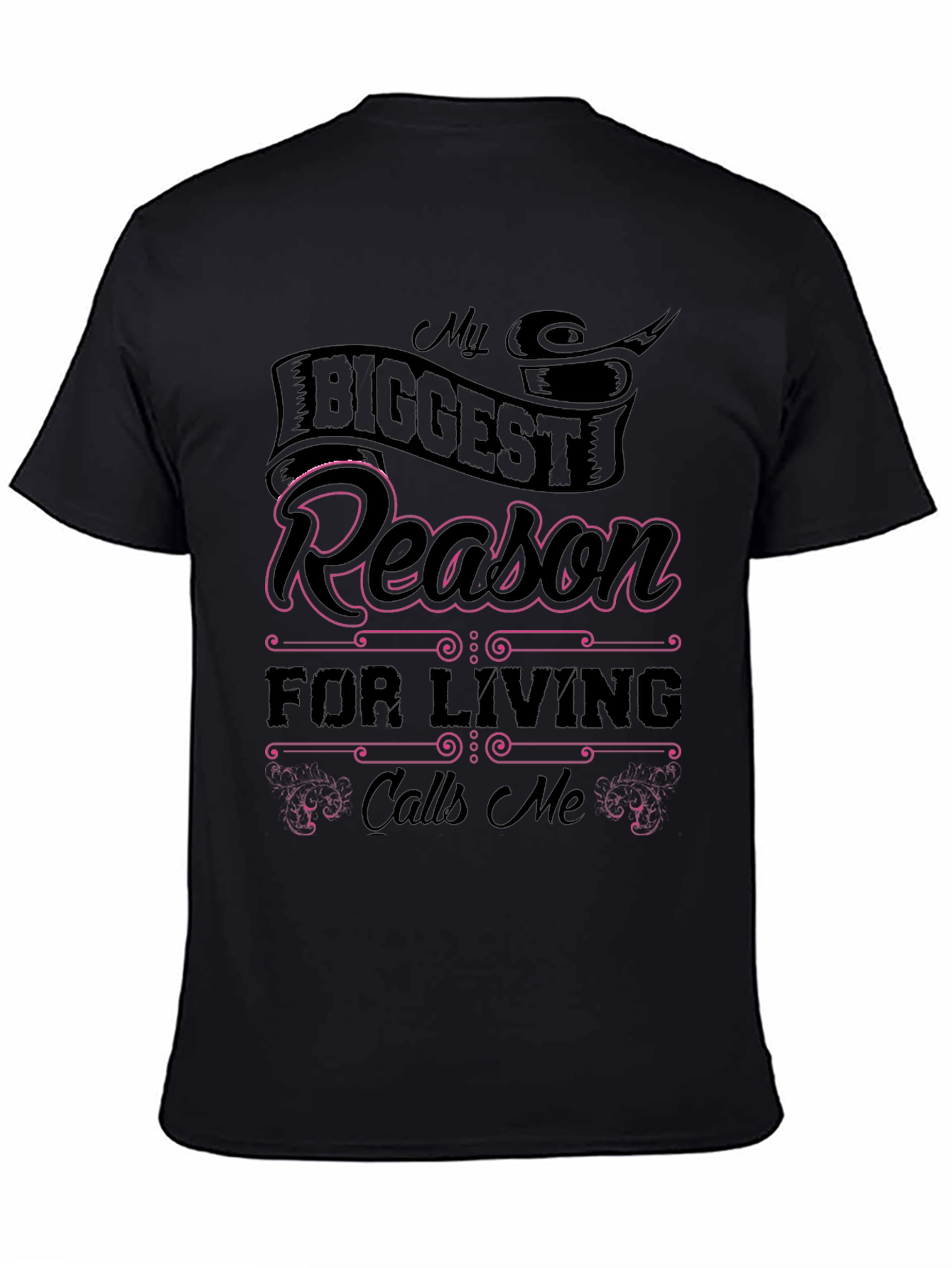 My Biggest Reason Black Graphic T-Shirt