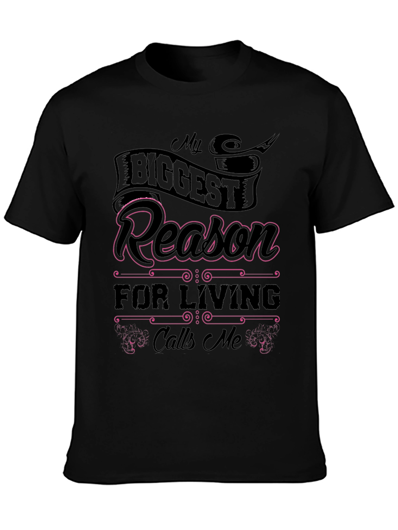 My Biggest Reason Black Graphic T-Shirt