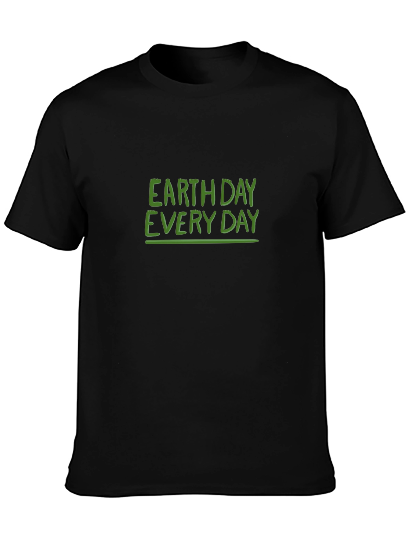 Earth Day Everyday Black Graphic Tee