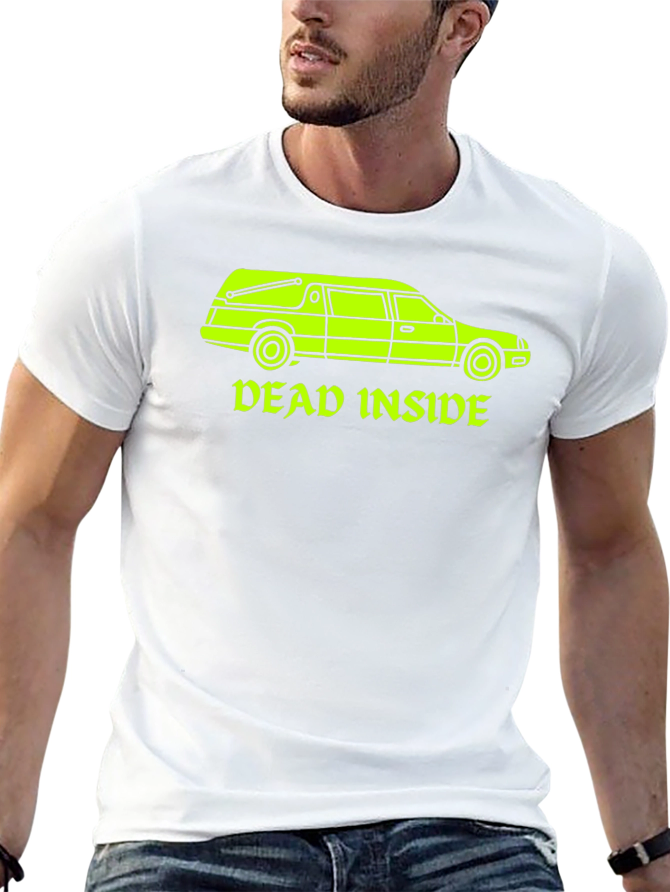 Dead Inside Hearse Graphic T-Shirt - Black