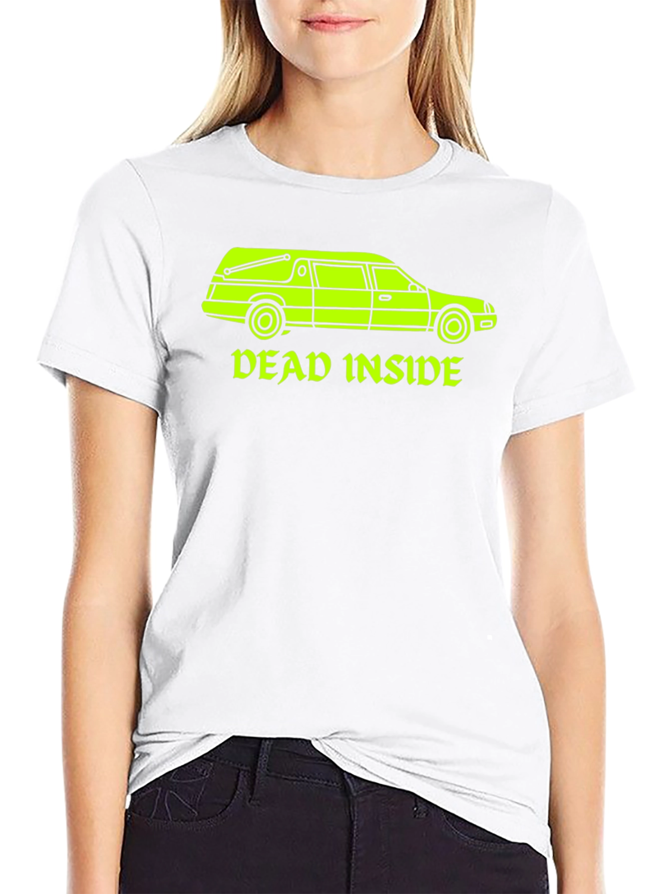 Dead Inside Hearse Graphic T-Shirt - Black