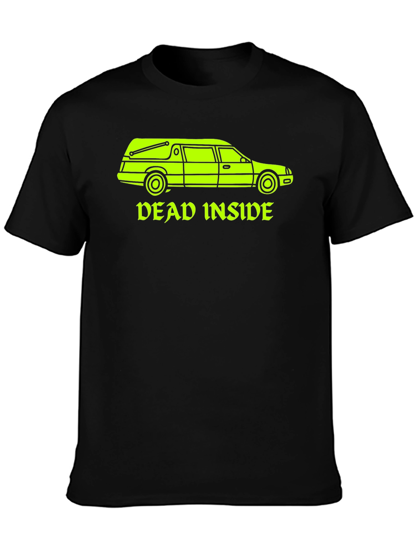 Dead Inside Hearse Graphic T-Shirt - Black