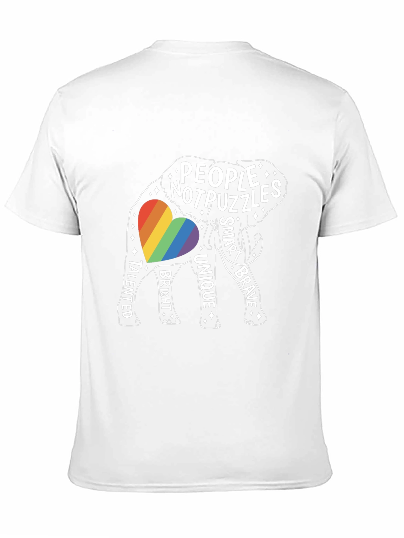 People Not Puzzles Elephant LGBTQ+ Pride Tee