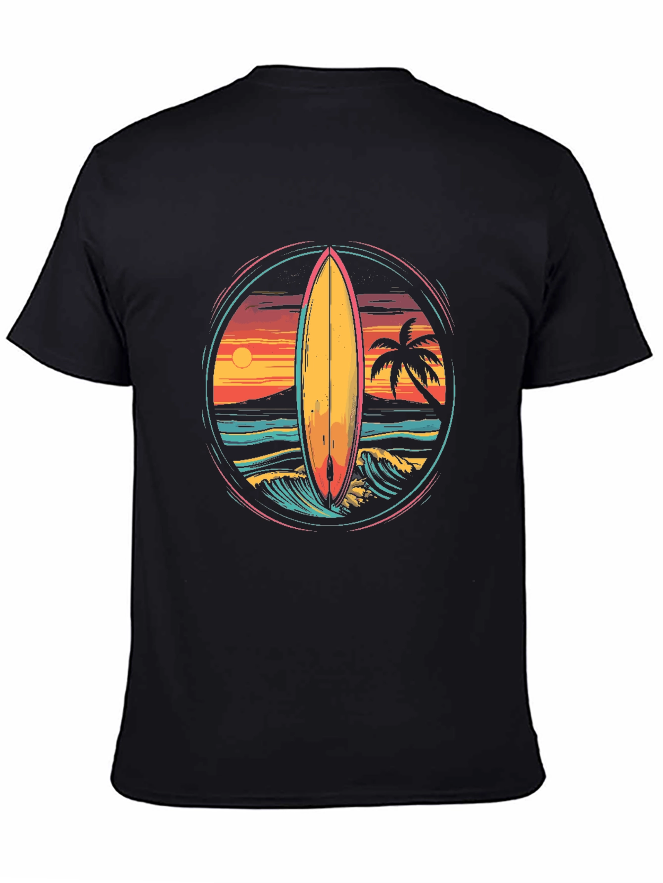 Surfboard Sunset Graphic Tee