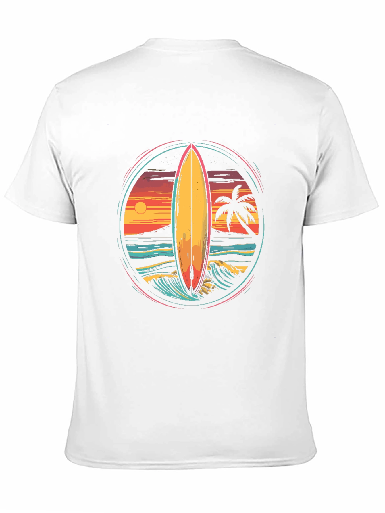 Surfboard Sunset Graphic Tee