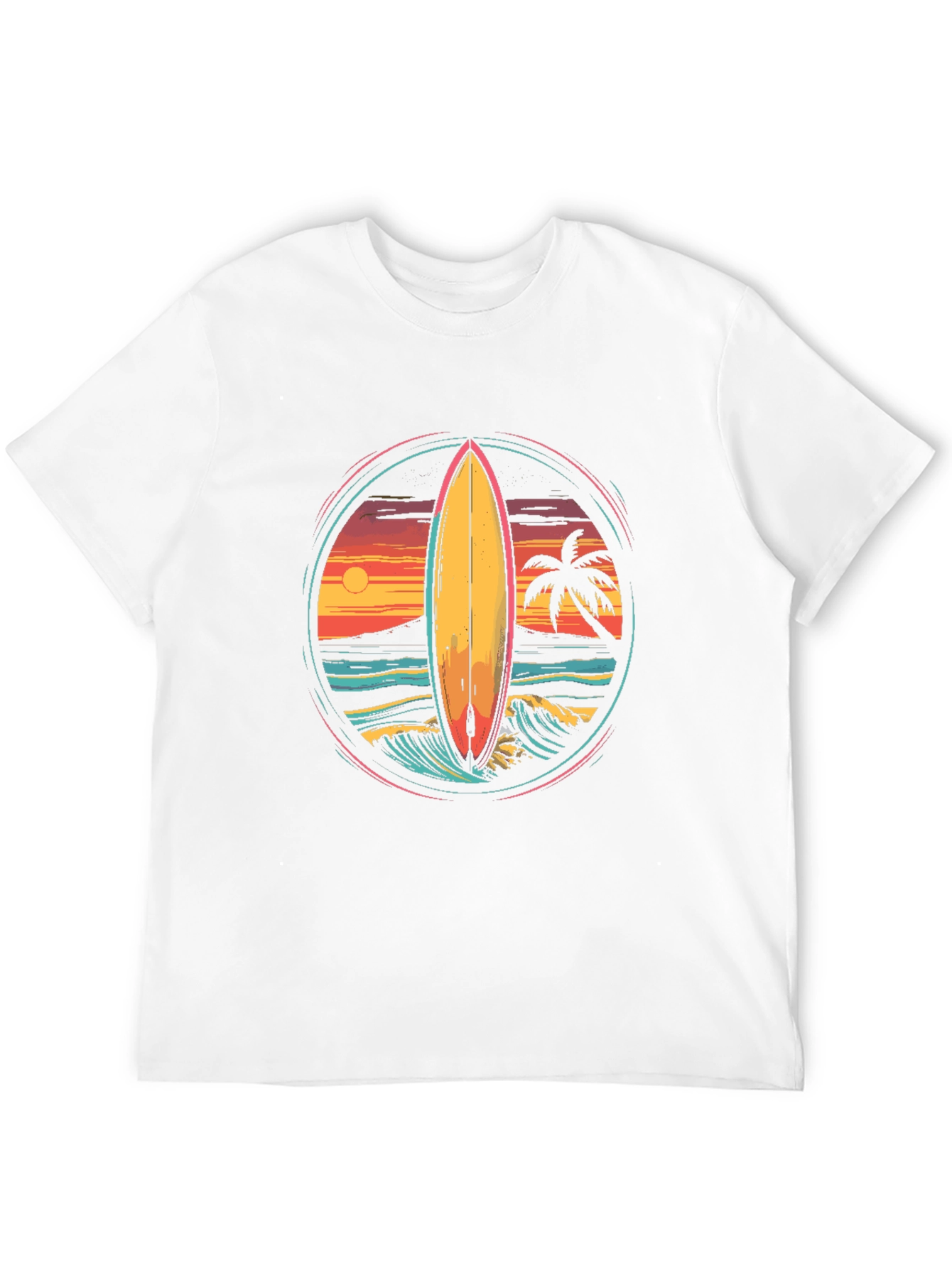 Surfboard Sunset Graphic Tee