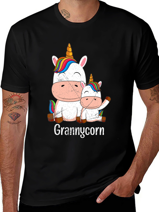 Grannycorn T-Shirt Cute Unicorn Graphic Tee