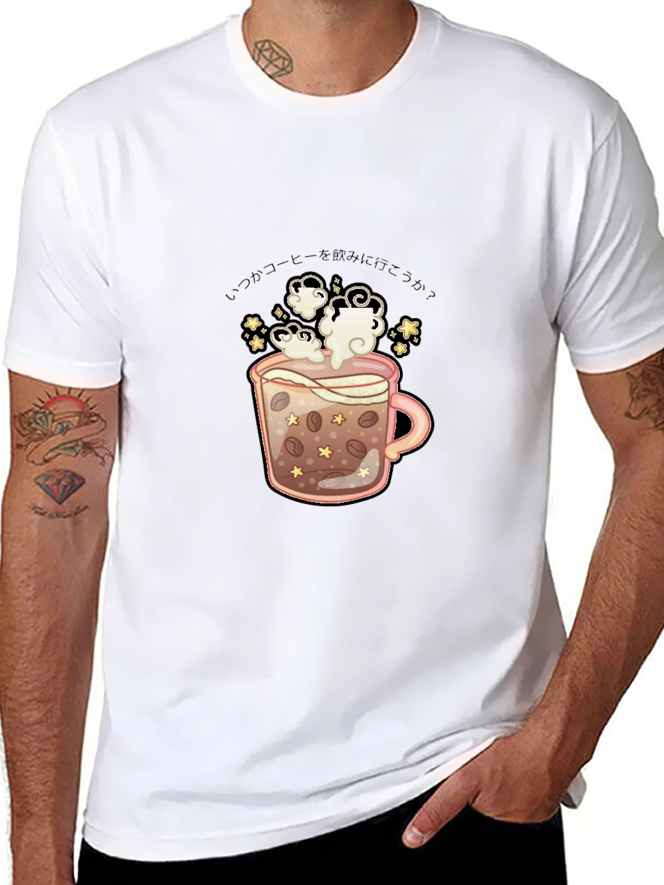 Coffee Mug Graphic Tee - Black