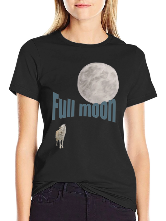 Full Moon Wolf Graphic Tee