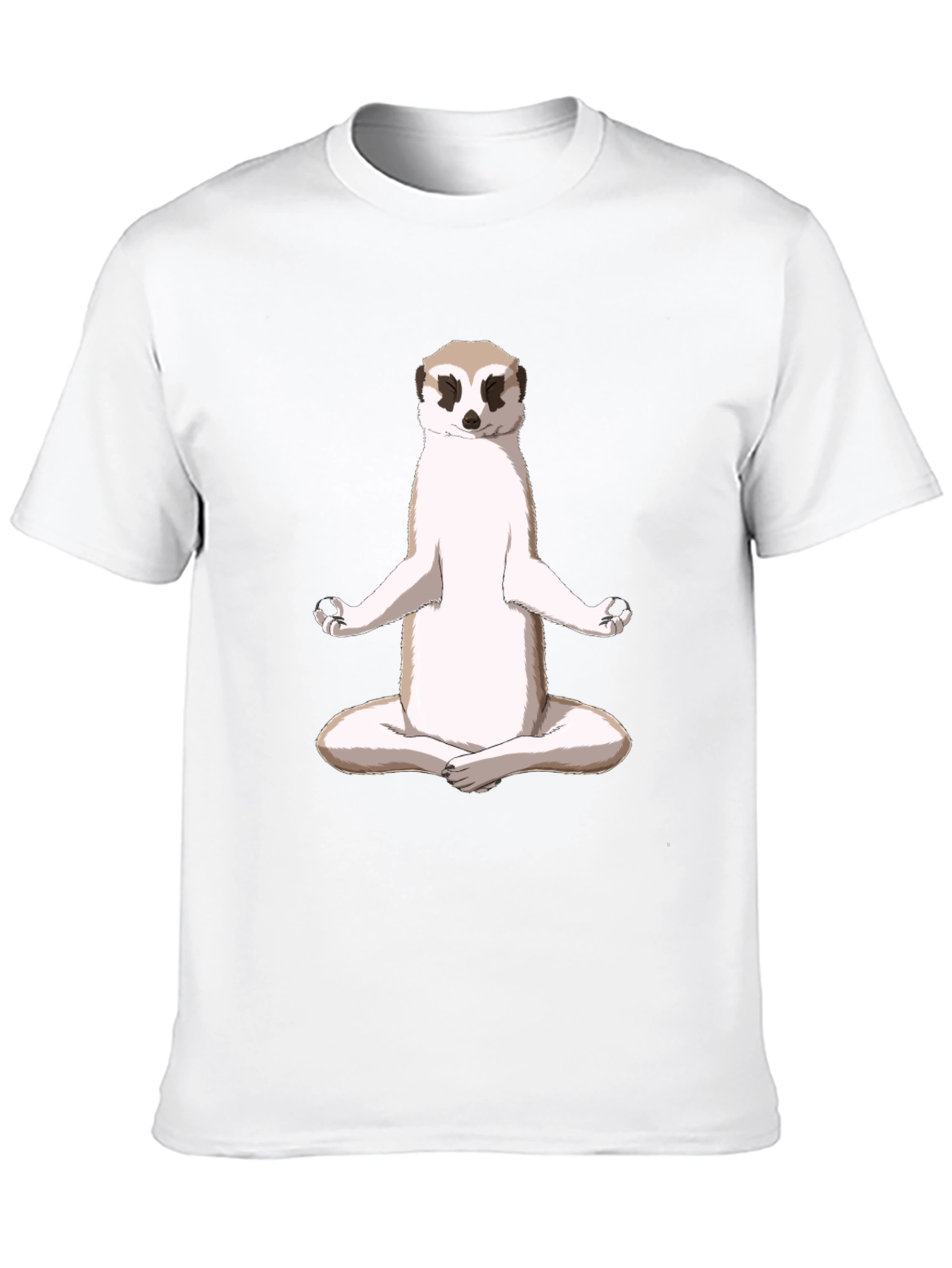 Meditating Meerkat T-Shirt - Zen Animal Tee