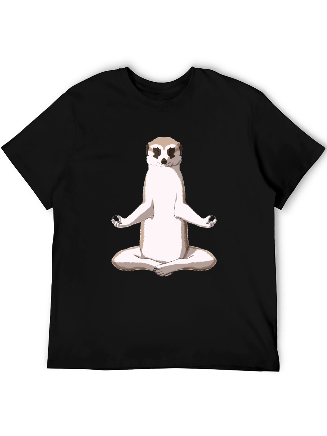 Meditating Meerkat T-Shirt - Zen Animal Tee