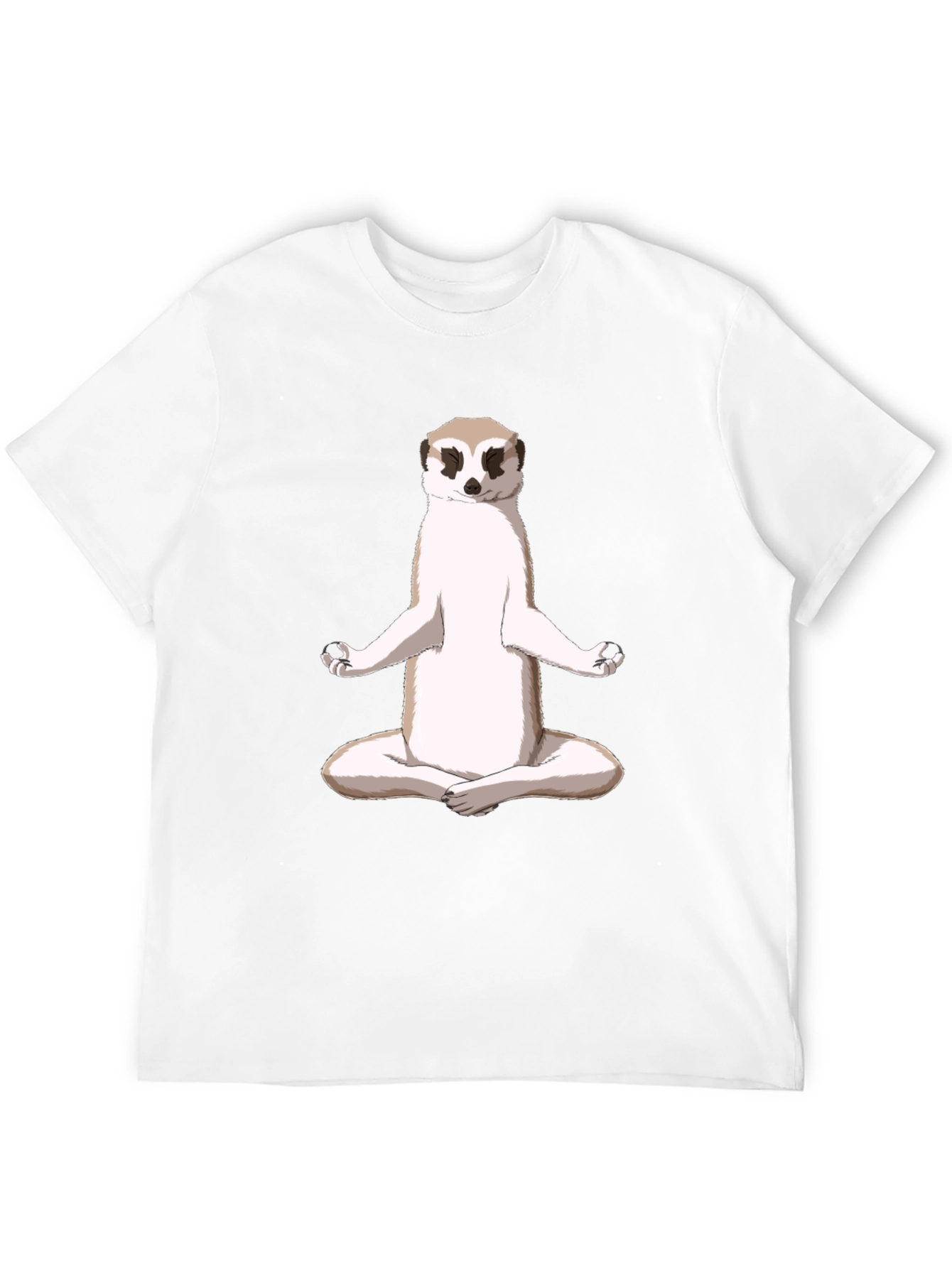 Meditating Meerkat T-Shirt - Zen Animal Tee