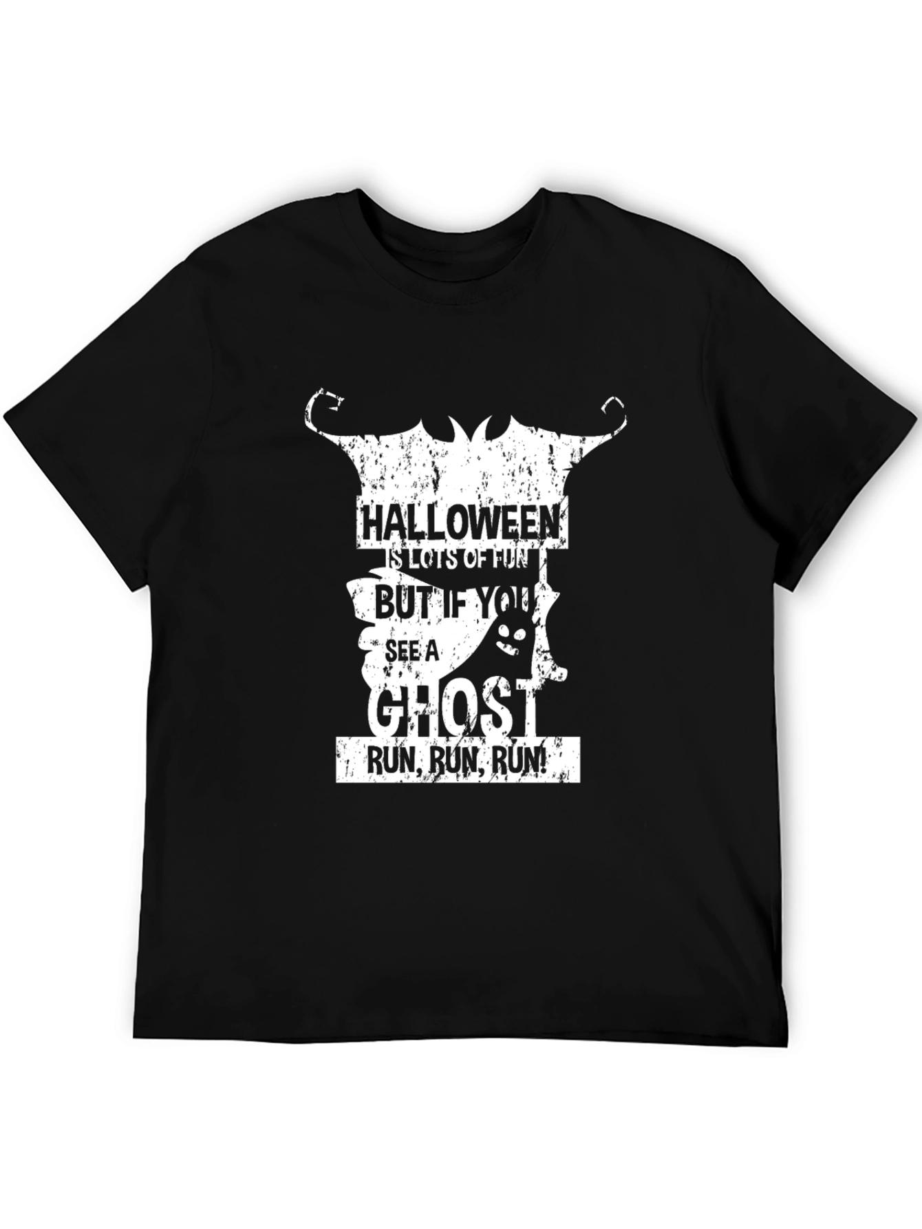 Halloween Ghost Run Graphic T-Shirt