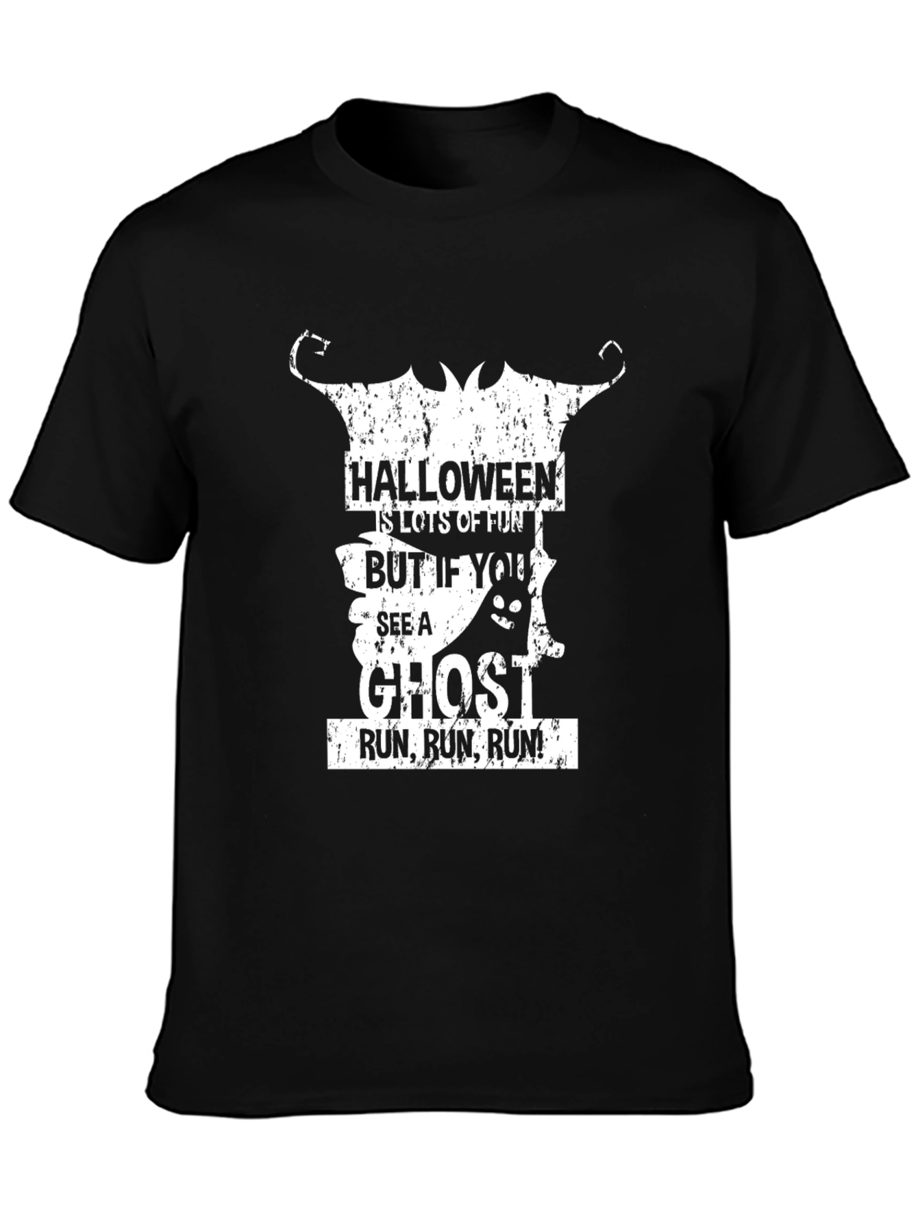 Halloween Ghost Run Graphic T-Shirt