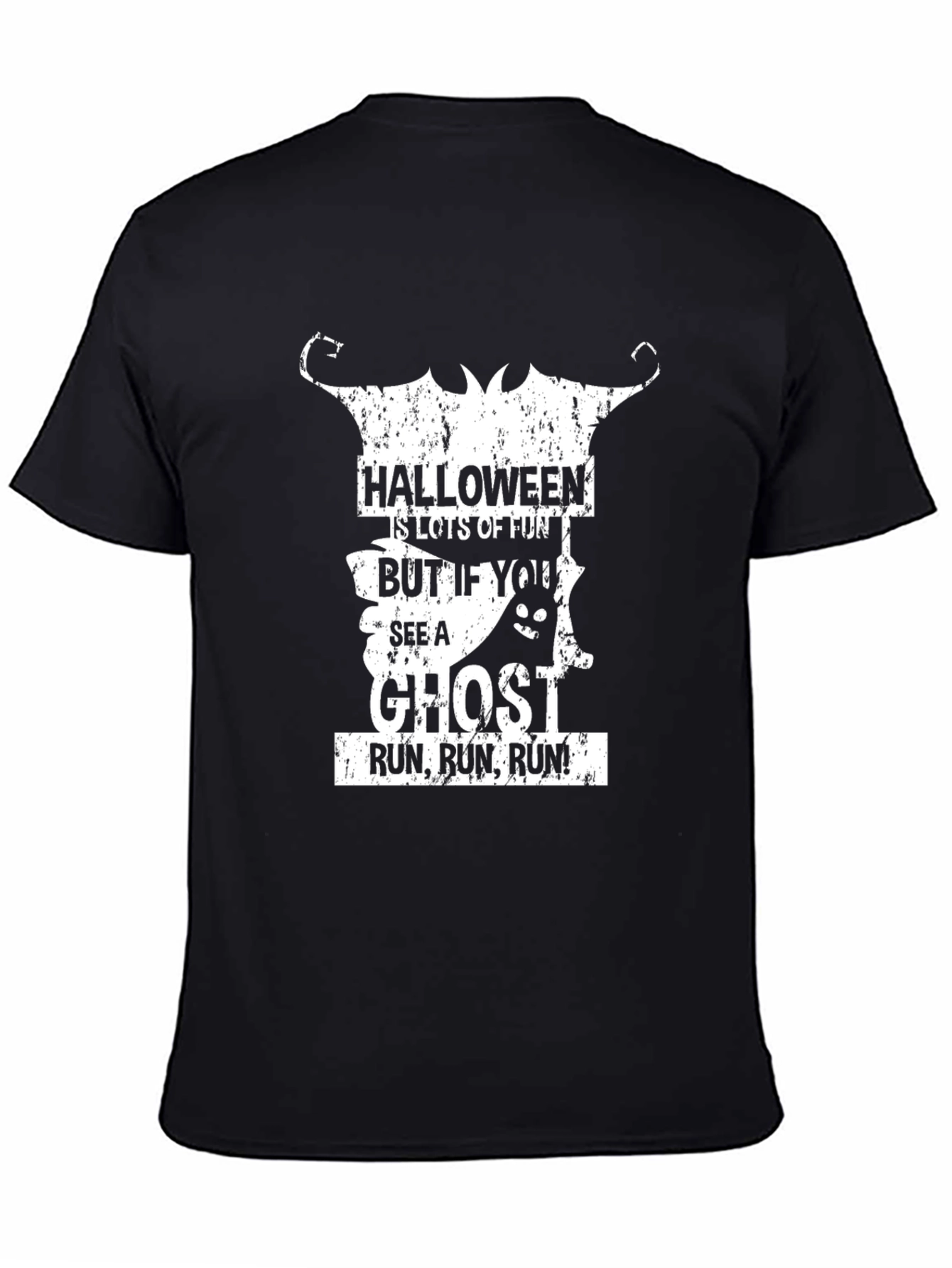 Halloween Ghost Run Graphic T-Shirt