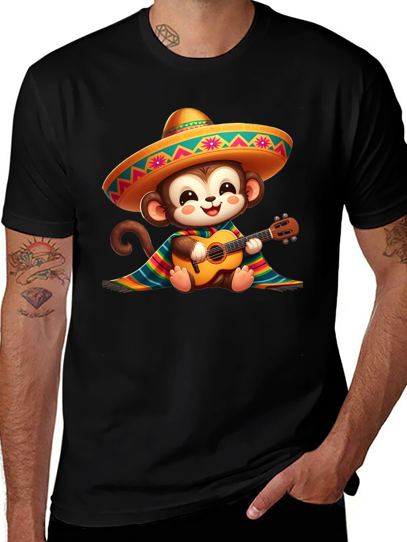 Monkey with Guitar T-Shirt