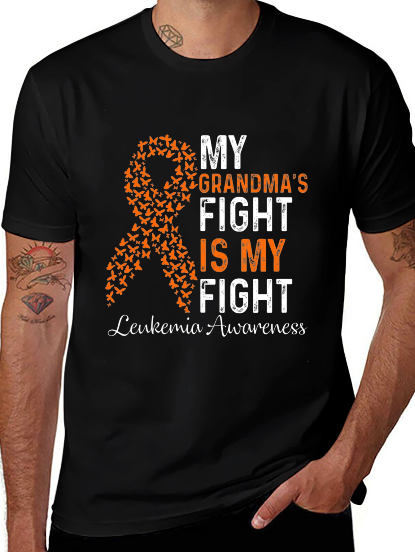Leukemia Awareness T-Shirt - My Grandmas Fight
