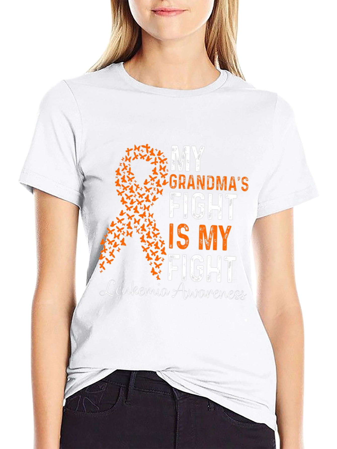 Leukemia Awareness T-Shirt - My Grandmas Fight
