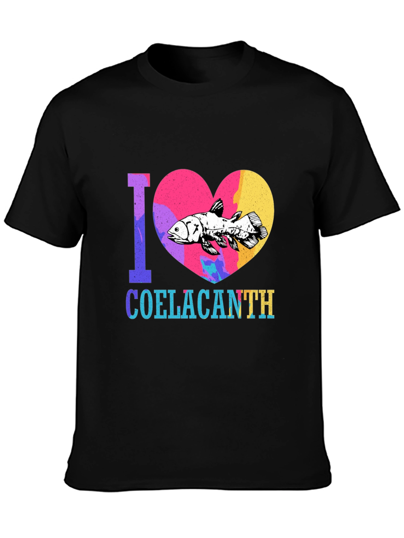 I Heart Coelacanth Graphic Tee - Black