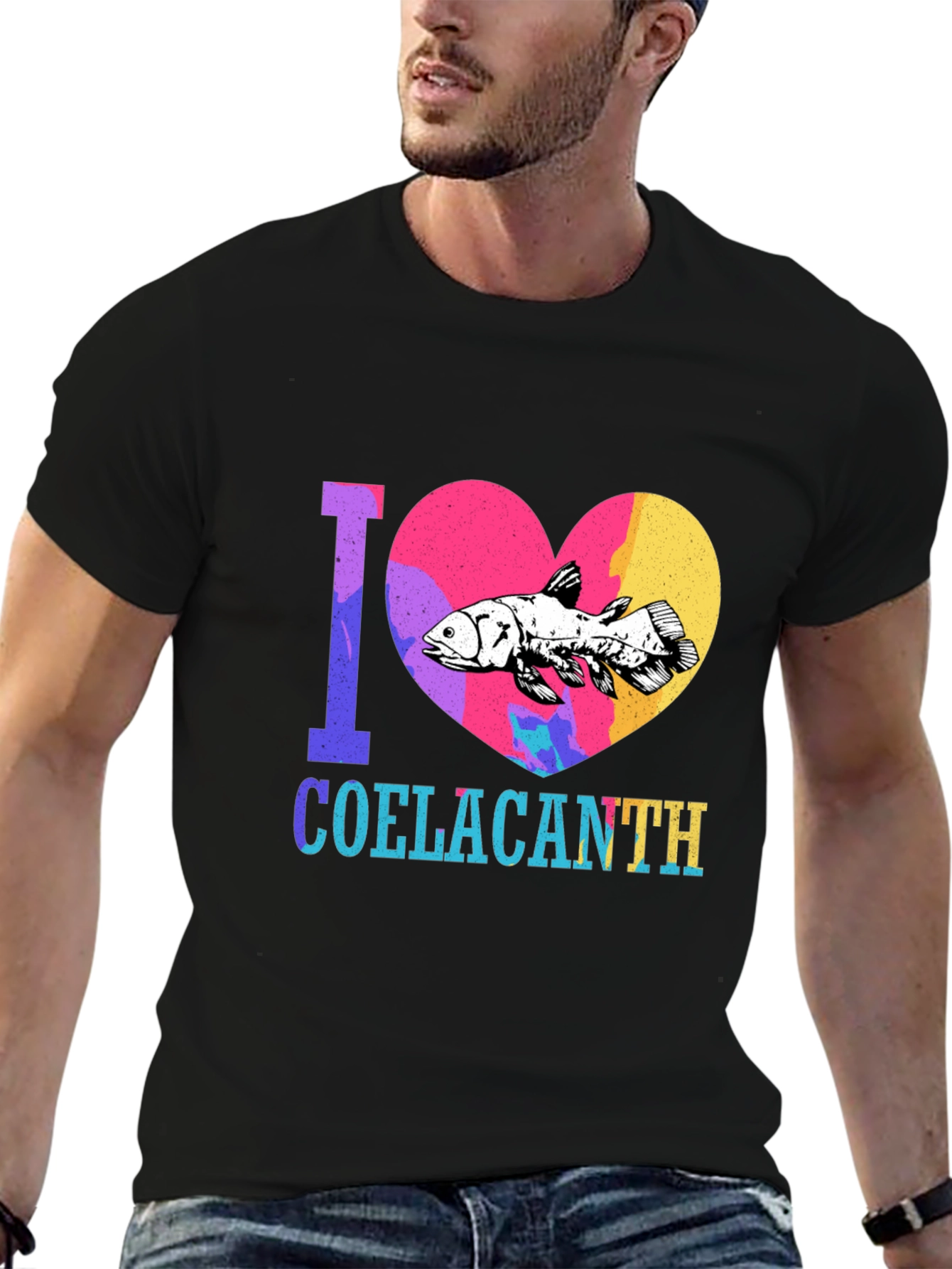 I Heart Coelacanth Graphic Tee - Black