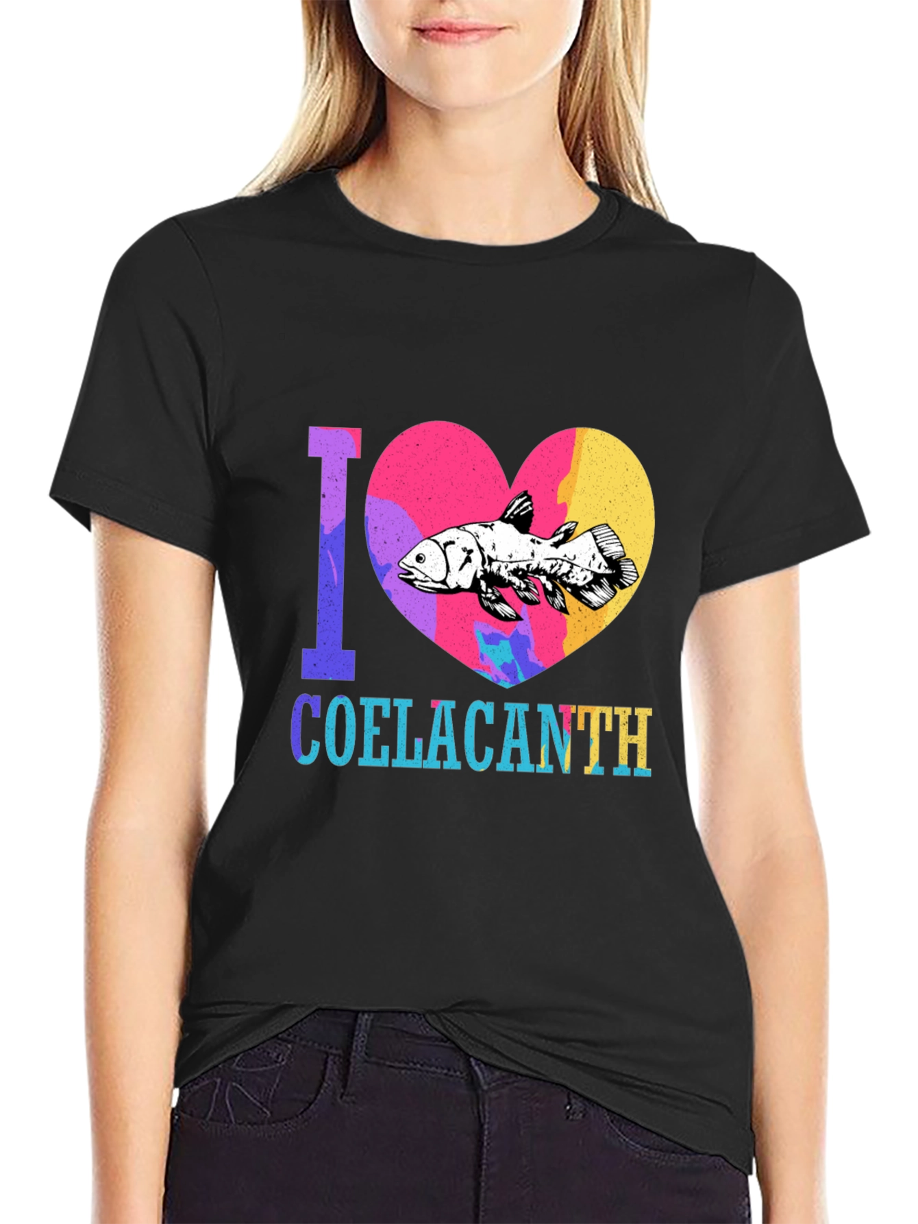 I Heart Coelacanth Graphic Tee - Black