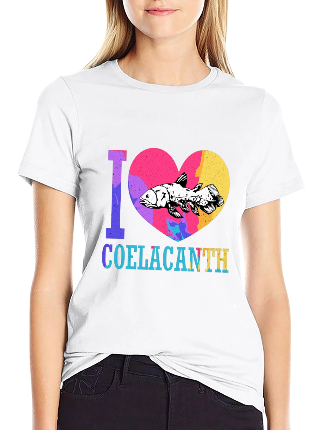 I Heart Coelacanth Graphic Tee - Black