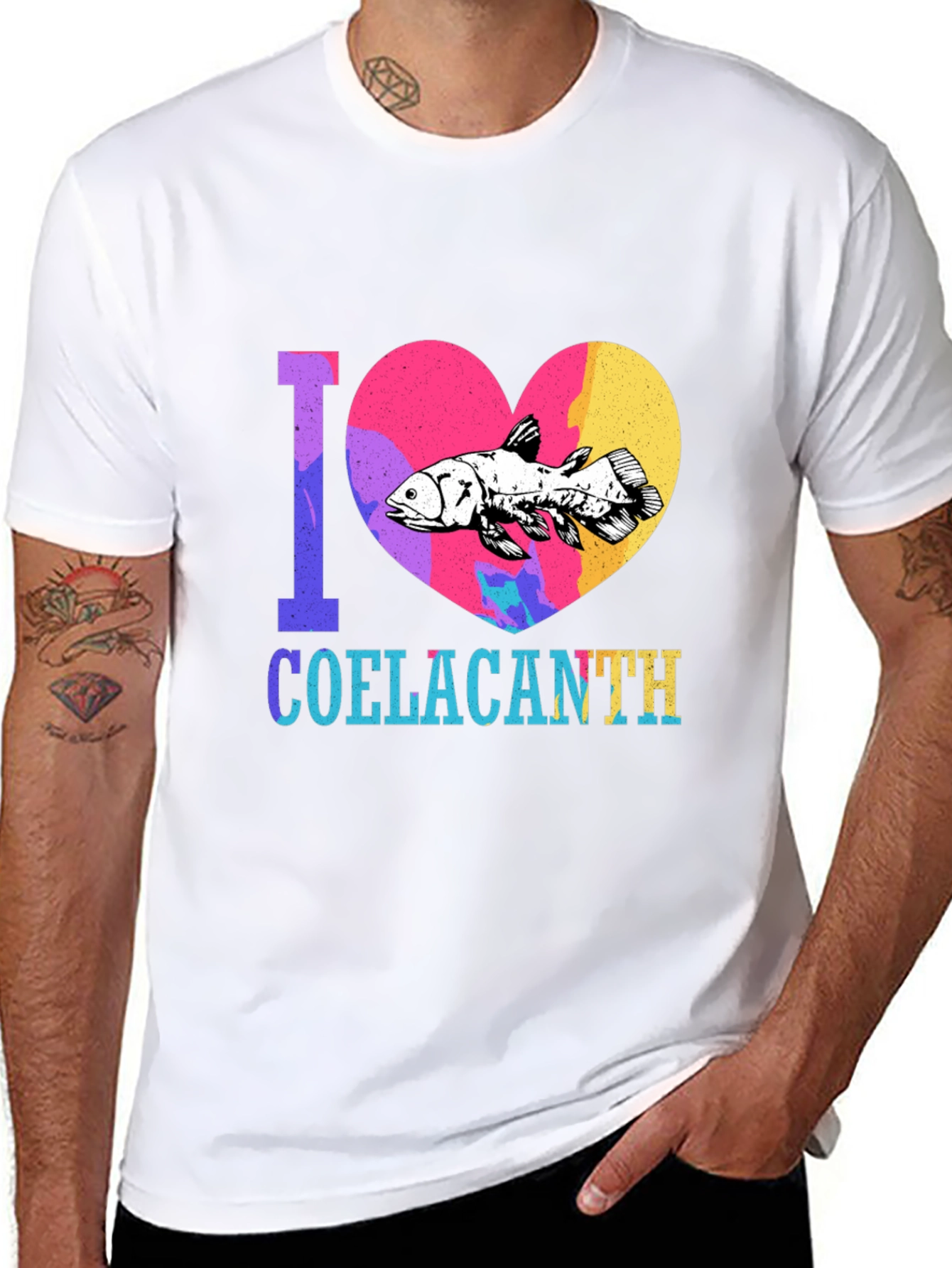 I Heart Coelacanth Graphic Tee - Black