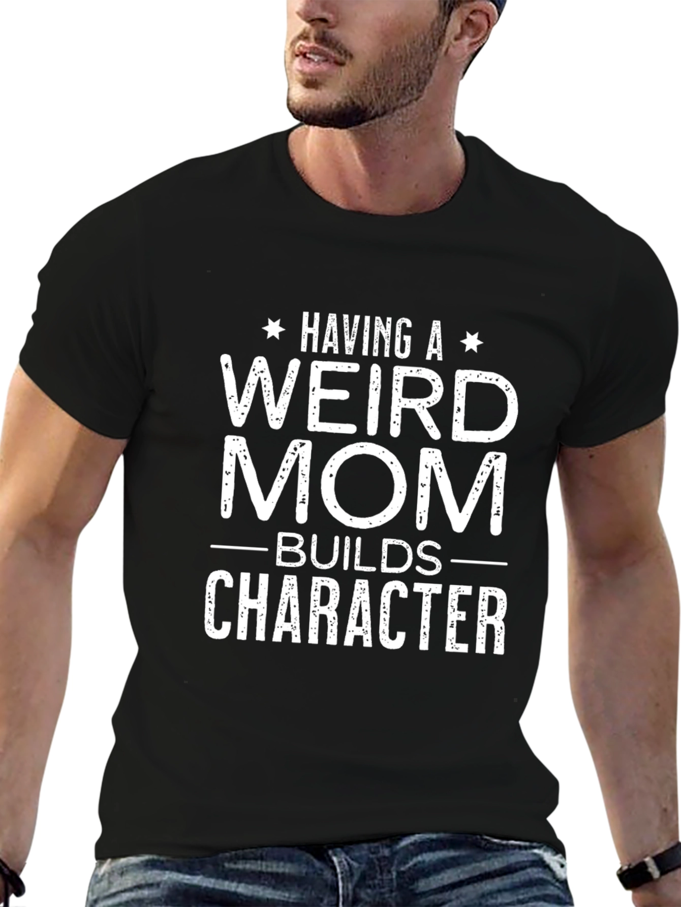 Funny Weird Mom Builds Character Graphic Tee