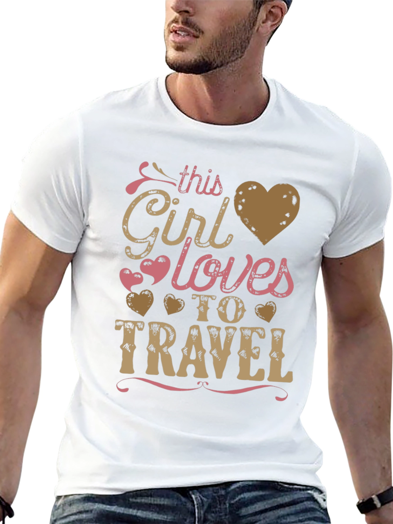 This Girl Loves to Travel Graphic Tee - Black