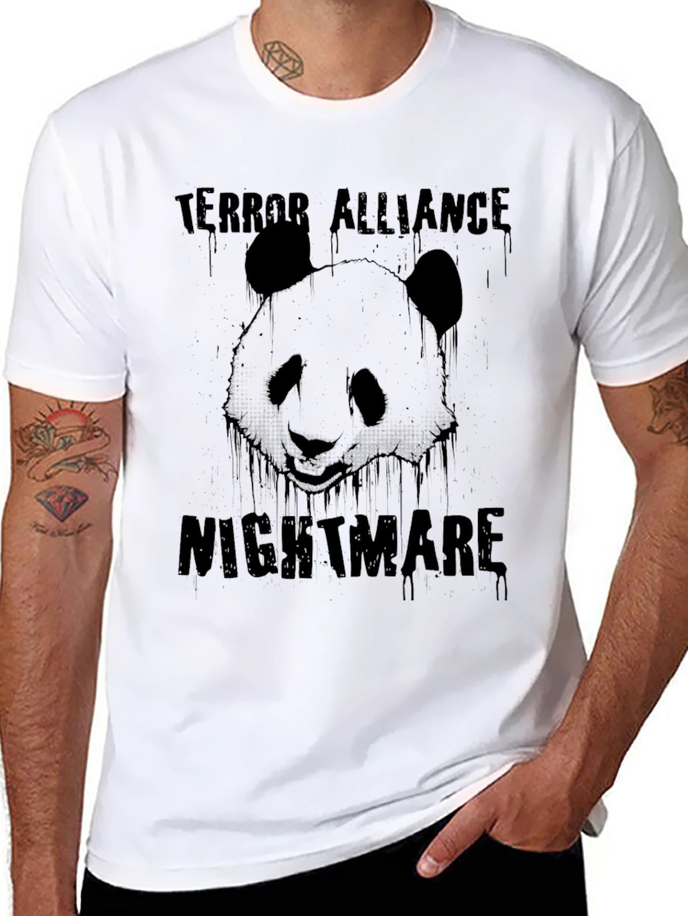 Terror Alliance Nightmare Panda Graphic T-Shirt