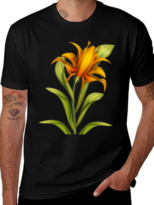 Floral Graphic Black T-Shirt