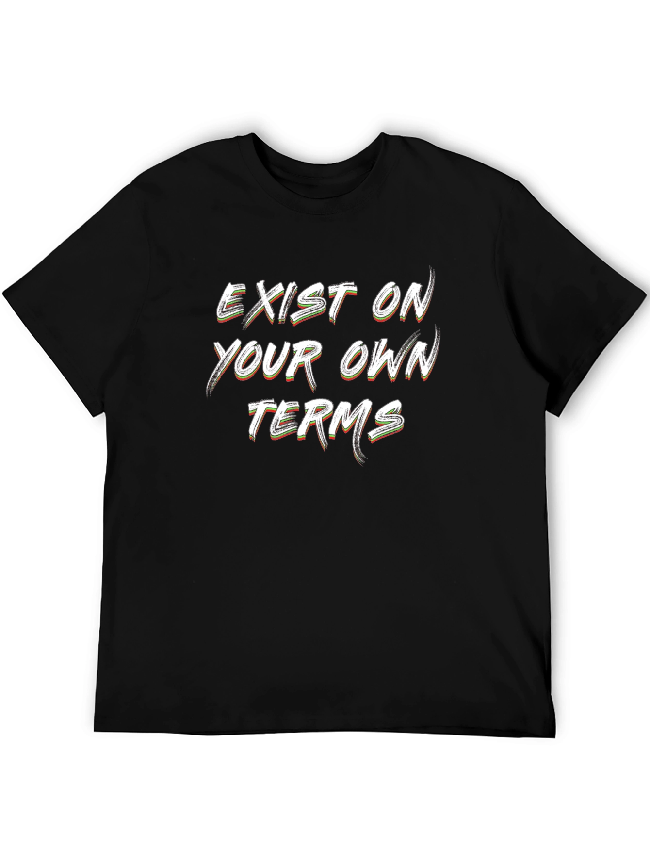 Exist On Your Own Terms Black Graphic T-Shirt