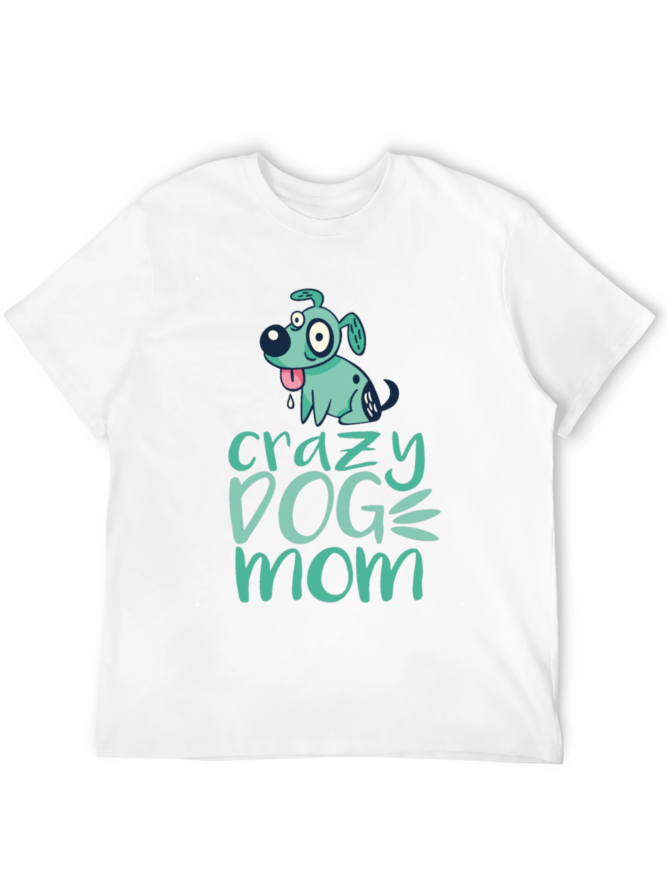 Crazy Dog Mom Graphic Tee - Black Cotton T-Shirt