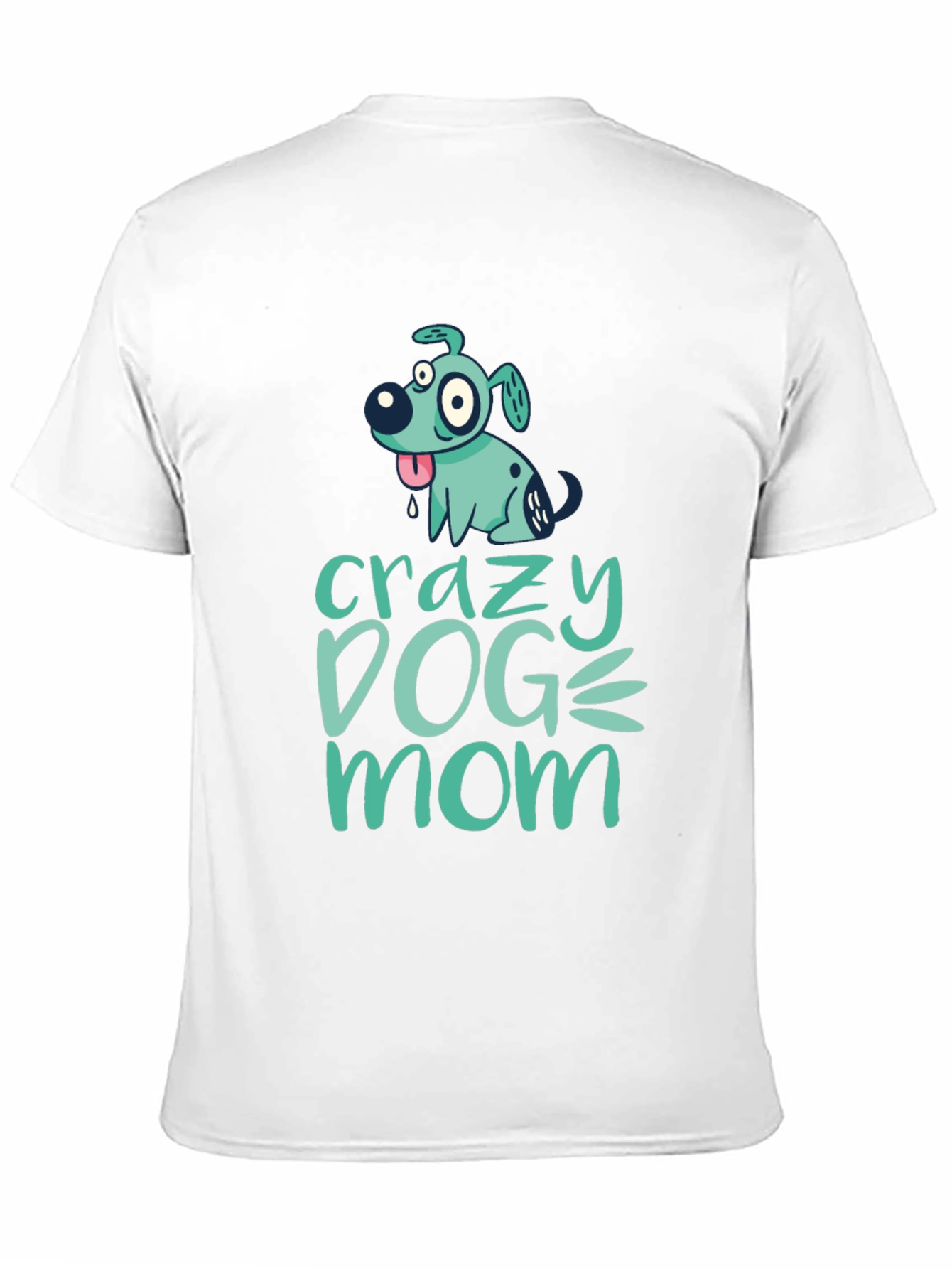 Crazy Dog Mom Graphic Tee - Black Cotton T-Shirt