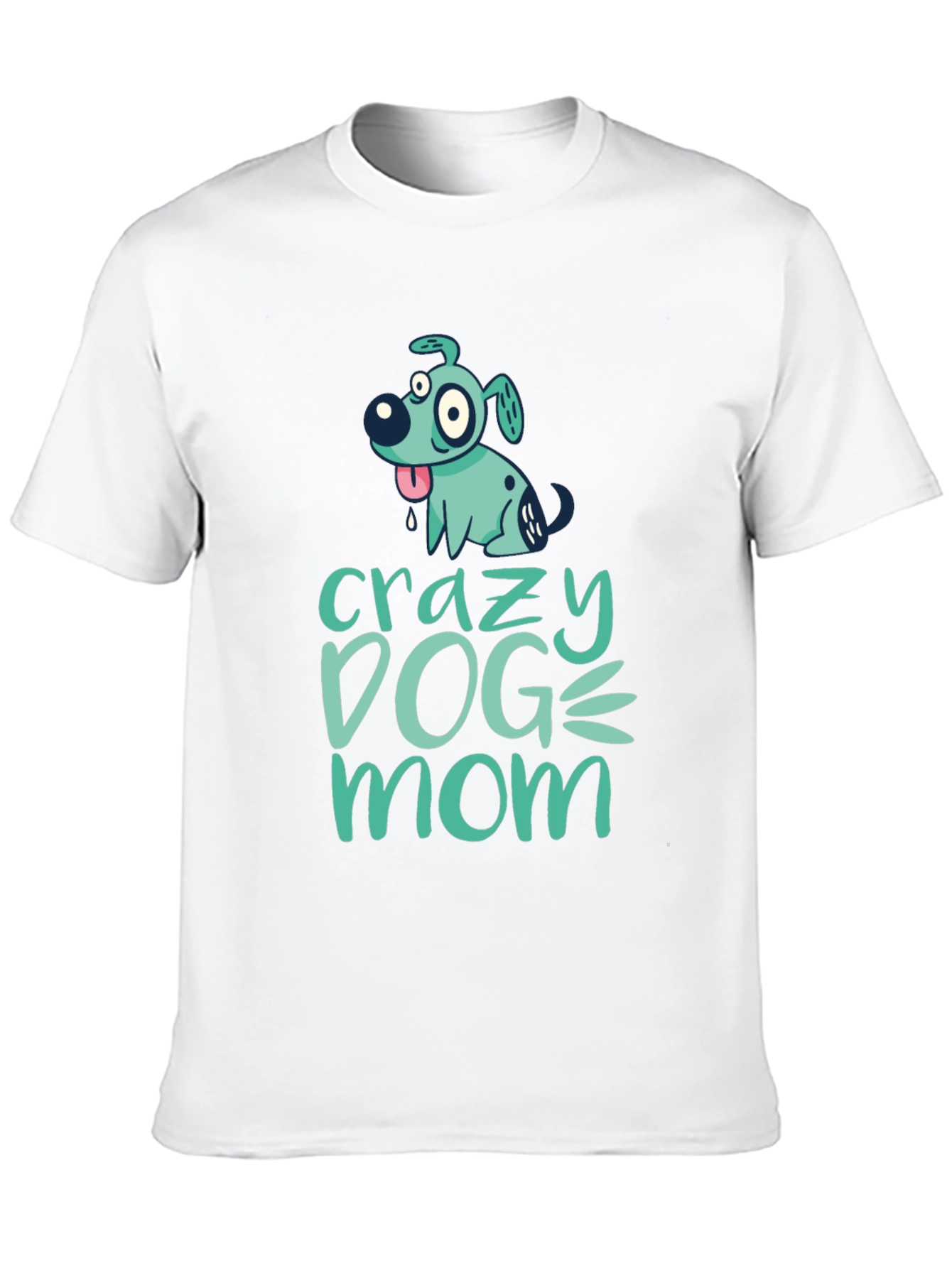 Crazy Dog Mom Graphic Tee - Black Cotton T-Shirt