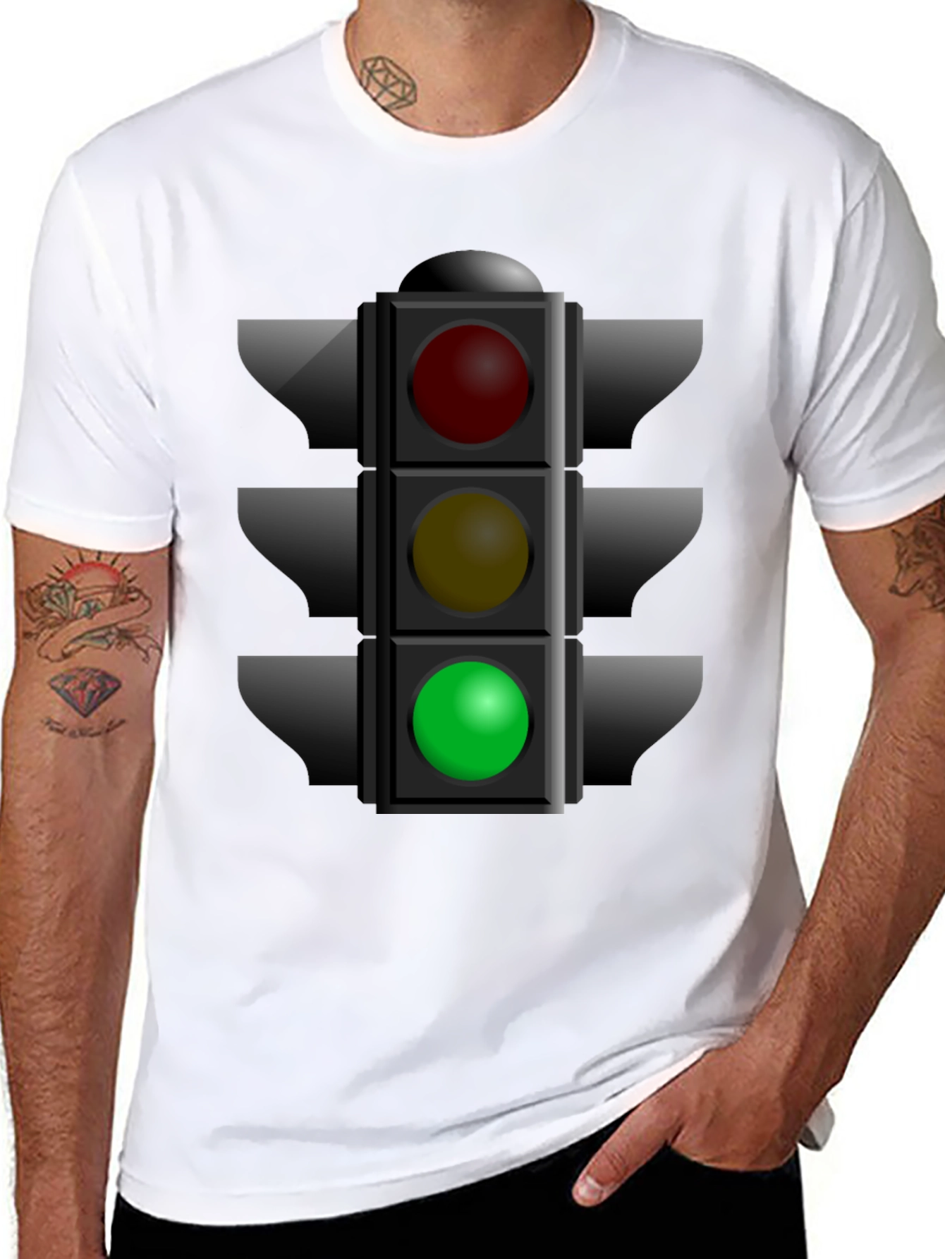 Traffic Light Graphic Tee - Stoplight Shirt