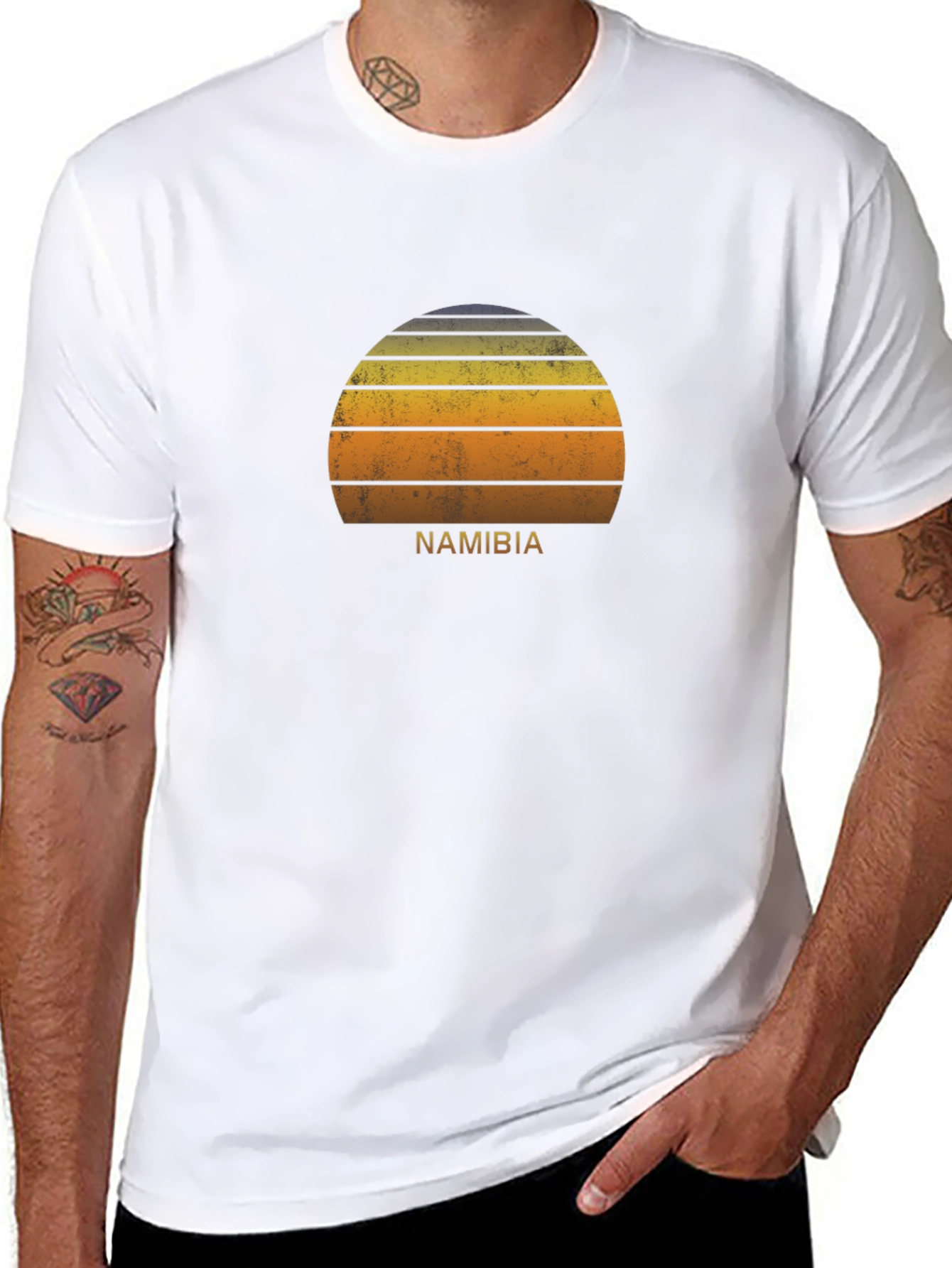 Namibia Retro Sunset Graphic Tee
