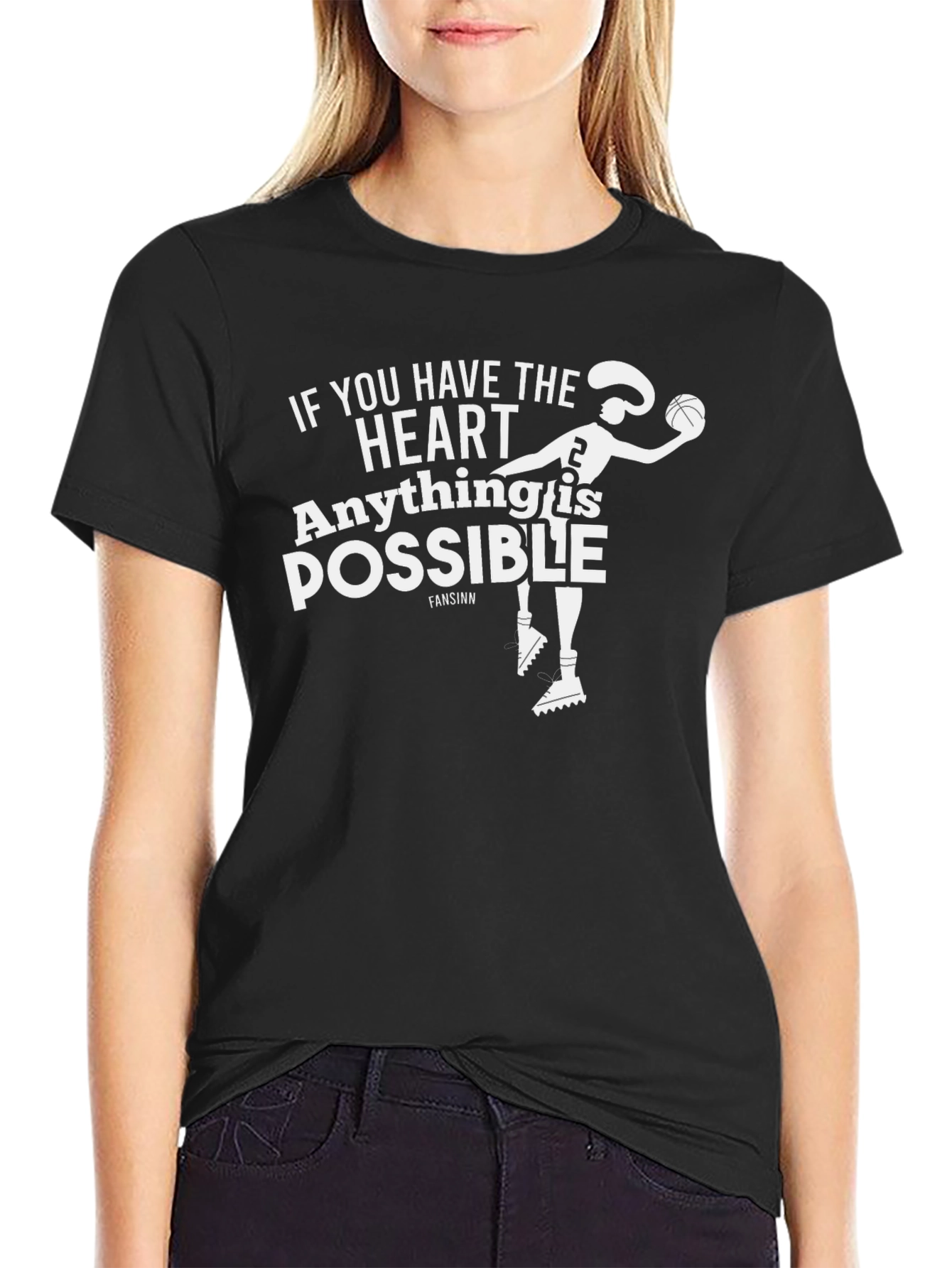 Inspirational Basketball T-Shirt: Heart & Possibility