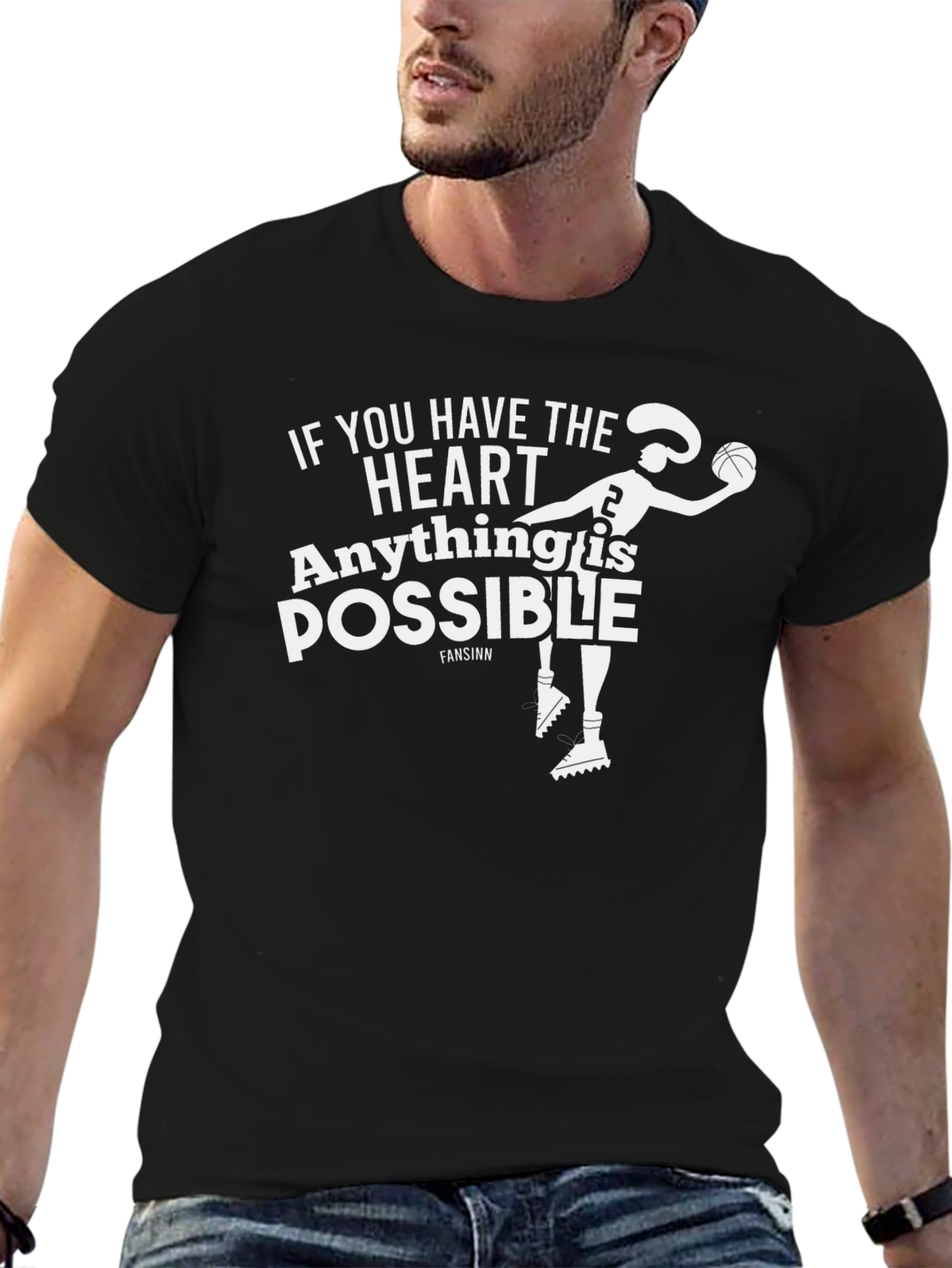 Inspirational Basketball T-Shirt: Heart & Possibility